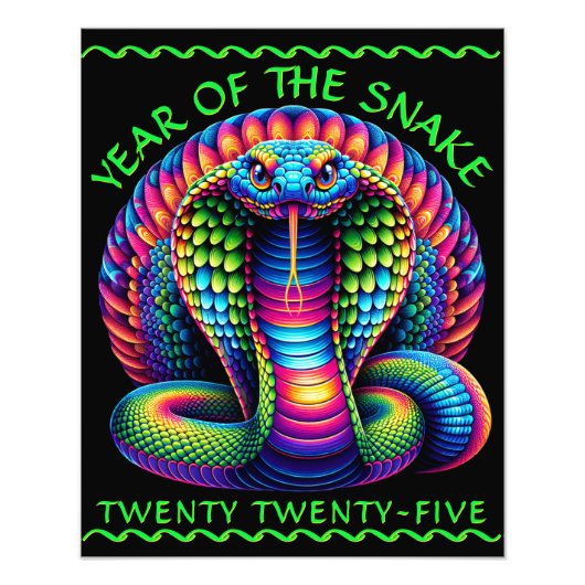 Jaar van de slang foto afdruk (Voorkant)