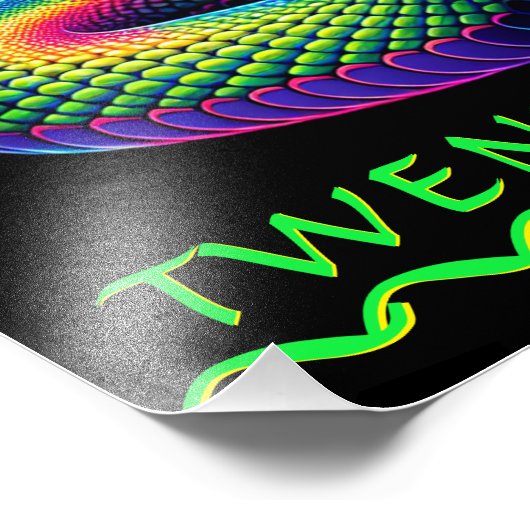 Jaar van de slang foto afdruk (Hoek)