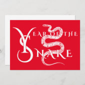 Jaar van de slang kaart (Voorkant / Achterkant)