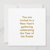 Jaar van de slang kaart (Achterkant)