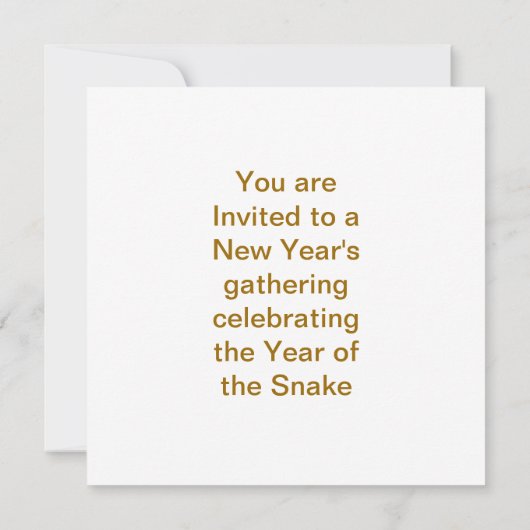 Jaar van de slang kaart (Achterkant)