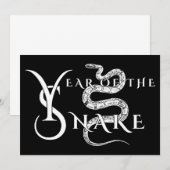 Jaar van de slang kaart (Voorkant / Achterkant)