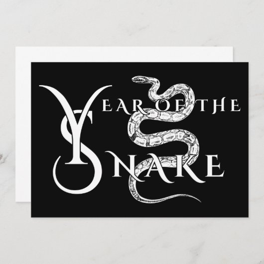 Jaar van de slang kaart (Voorkant / Achterkant)