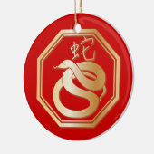 Jaar van de slang keramisch ornament (Links)