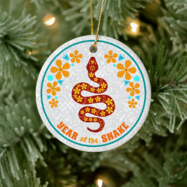 Jaar van de slang keramisch ornament