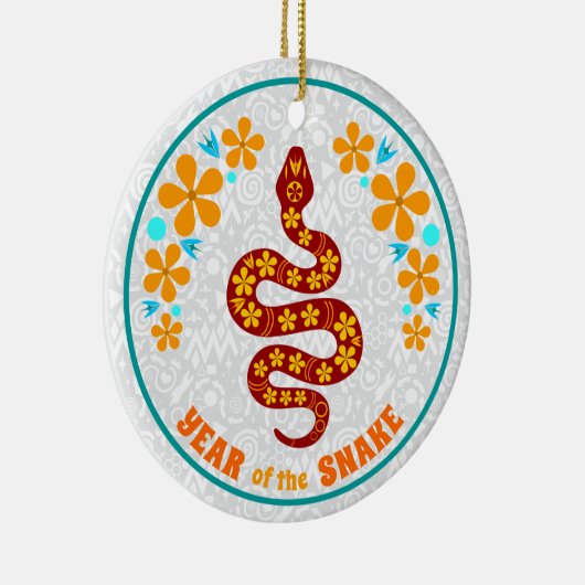 Jaar van de slang keramisch ornament (Rechts)