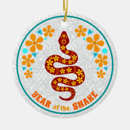 Jaar van de slang keramisch ornament