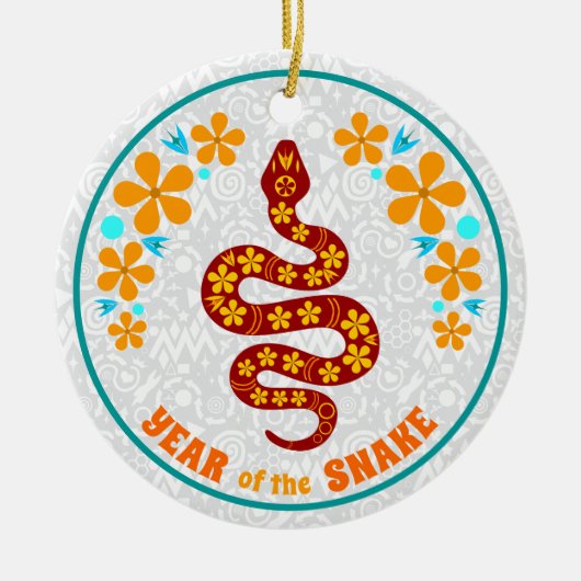 Jaar van de slang keramisch ornament (Voorkant)