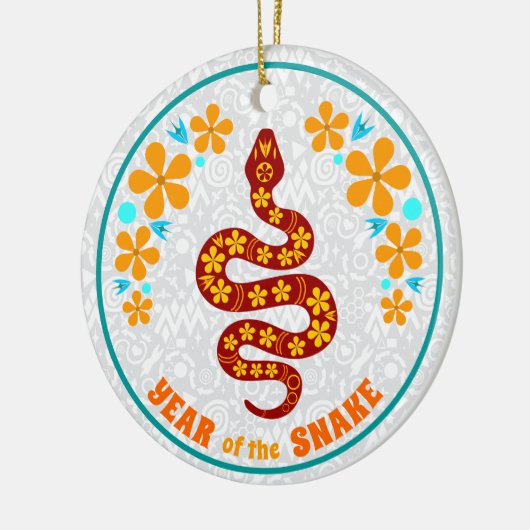 Jaar van de slang keramisch ornament (Links)