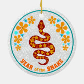 Jaar van de slang keramisch ornament (Achterkant)