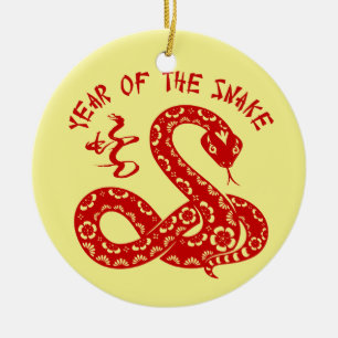 Jaar van de slang keramisch ornament