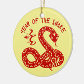 Jaar van de slang keramisch ornament (Links)