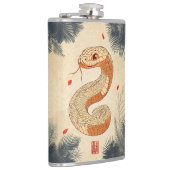 Jaar van de Slang Majestic Cobra Dubbel Geluk Heupfles (Rechts)