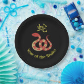 Jaar van de slang papieren bordje (Feest)