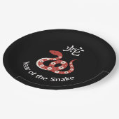 Jaar van de slang papieren bordje (Gekanteld)