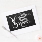 Jaar van de slang rechthoekige sticker (Envelop)