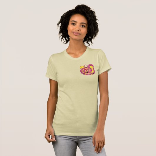 Jaar van de Slang, Rode Bloemen Slang T-shirt (Voorkant volledig)