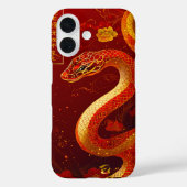 Jaar van de Slang Rood & Goud Case-Mate iPhone Case (Achterkant)