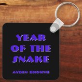 Jaar van de slang sleutelhanger (Achterkant)