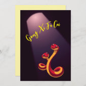 Jaar van de Slang (Spotlight) Wenskaart Advieskaart (Voorkant / Achterkant)