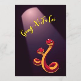 Jaar van de Slang (Spotlight) Wenskaart Advieskaart