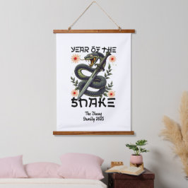 Jaar van de Slang Zodiac Chinees Nieuwjaar Hangend Wandkleed