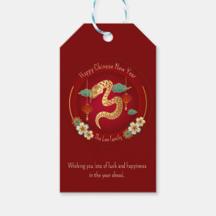 Jaar van de Slangengift Labels (Chinees Nieuwjaar) Cadeaulabel