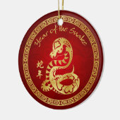 Jaar van de Snake 2013 - Chinees nieuwjaar Keramisch Ornament (Links)