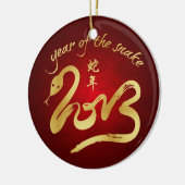 Jaar van de Snake 2013 - Chinees nieuwjaar Keramisch Ornament (Links)