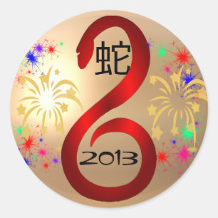 Jaar van de Snake 2013 sticker