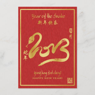 Jaar van de Snake 2013 Uitnodigingen