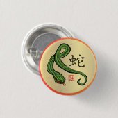 Jaar van de Snake Button (Voorkant /achterkant)