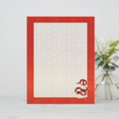 Jaar van de Snake Chinese New Year Letterhead (Staand voorkant)