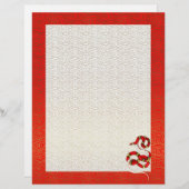 Jaar van de Snake Chinese New Year Letterhead (Voorkant / Achterkant)