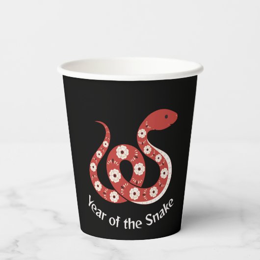 Jaar van de Snake Design Papieren beker (Achterkant)