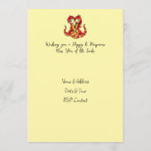 Jaar van de Snake Family Reunion Dinner Invitation Advieskaart (Achterkant)