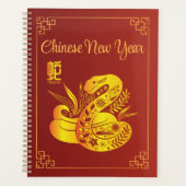 Jaar van de Snake Happy Chinese Nieuwjaar Planner (Voorkant)