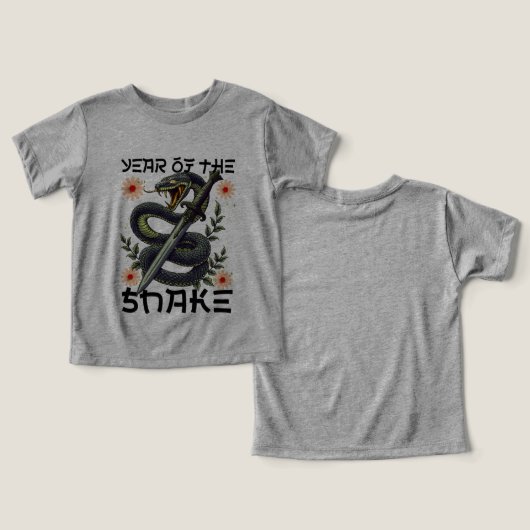 Jaar van de Snake Zodiac Chinees Nieuwjaar (Ontwerp Voorkant & Achterkant)