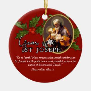 Jaar van de St. Joseph Katholieke Godsdienst Keramisch Ornament
