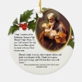 Jaar van de St. Joseph Katholieke Godsdienst Keramisch Ornament (Achterkant)