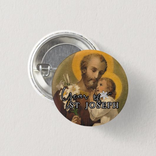 Jaar van de St. Joseph Katholieke Herdenking Ronde Button 3,2 Cm (Voorkant /achterkant)