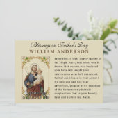 Jaar van de St. Joseph Katholieke Memorare Prayer Kaart (Staand voorkant)