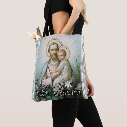 Jaar van de St. Joseph Religieuze Katholieke St. J Tote Bag (Dichtbij)