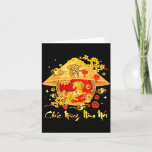 Jaar van de Tet Paard Vietnamese Maan Kaart