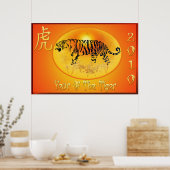Jaar van de Tiger 2010 Afdrukken Poster (Keuken)