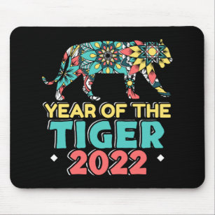 Jaar van de Tiger 2022 Chinees Zodiac Sign Muismat
