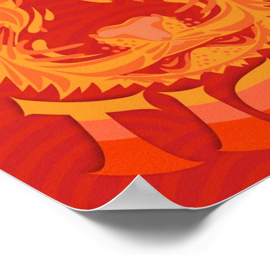 Jaar van de Tiger Afdrukken Poster (Hoek)