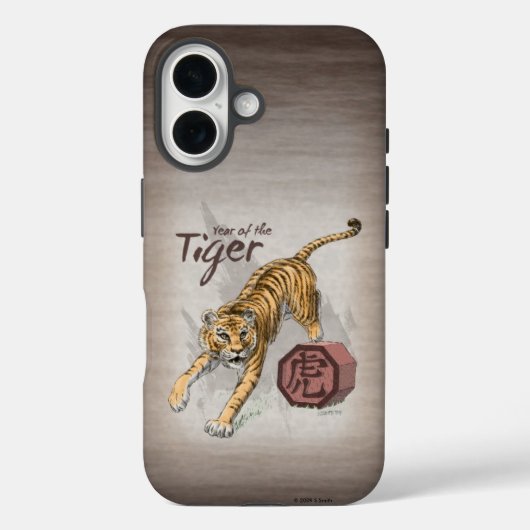 Jaar van de Tiger Chinese Zodiac Art Case-Mate iPhone Case (Achterkant)