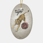 Jaar van de Tiger Chinese Zodiac Art Keramisch Ornament (Links)