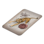 Jaar van de Tiger Chinese Zodiac Art Magneet (Linkerzijde)